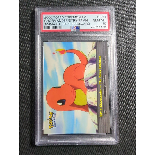 PSA 10 EP11 Charmander The Stray Pokemon - Topps TV Animation - Pokemon - POP 19