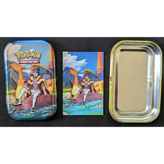 Pokemon TCG Crown Zenith Mini Tin Leon and Charizard EMPTY w/ Insert NO Sticker