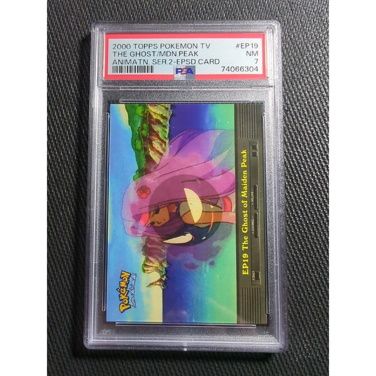 PSA 7 EP 19 Ghost of Maiden Peak - 2000 Topps TV Animation - Pokemon - Gastly