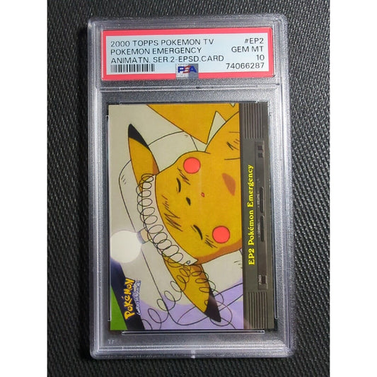 PSA 10 EP2 Pokemon Emergency - Topps TV Animation - Pokemon - Pikachu - POP 11