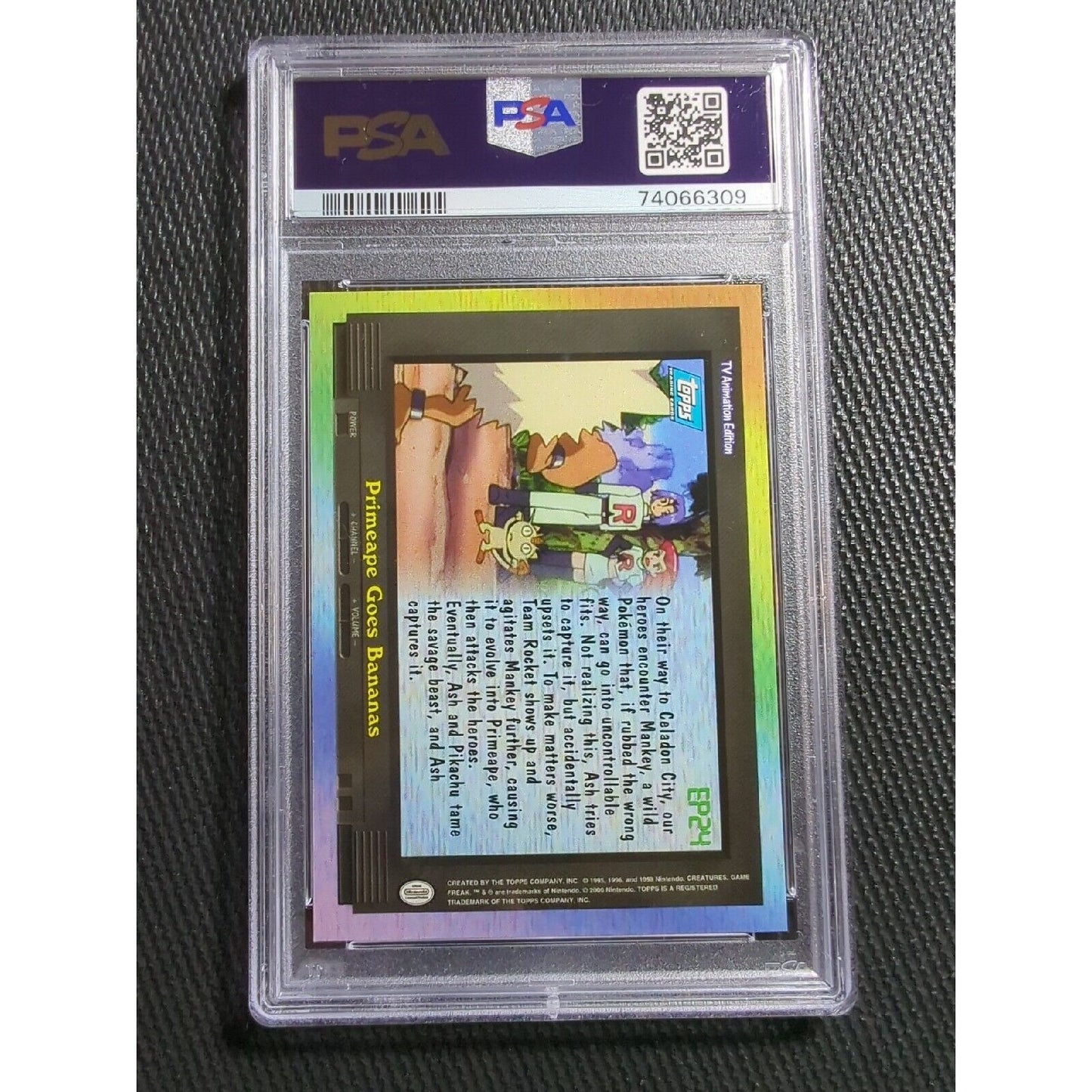 PSA 9 EP24 Primeape Goes Bananas - 2000 Topps TV Animation - Pokemon