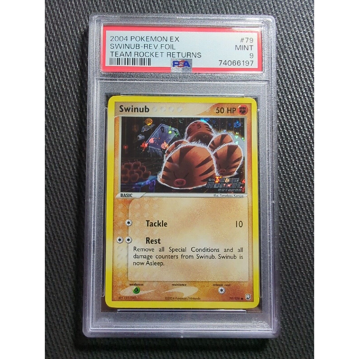 PSA 9 Swinub 79 - Reverse Holo - Team Rocket Returns - Pokemon - Tomokazu Komiya