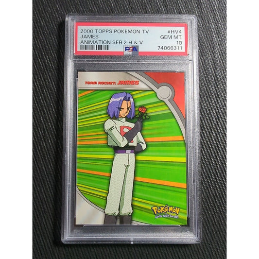 PSA 10 HV4 James - Heroes and Villains - Topps TV Animation - Pokemon - POP 17