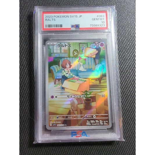 PSA 10 Japanese Ralts AR 083/078 Scarlet Violet SV1S 2023 Pokemon