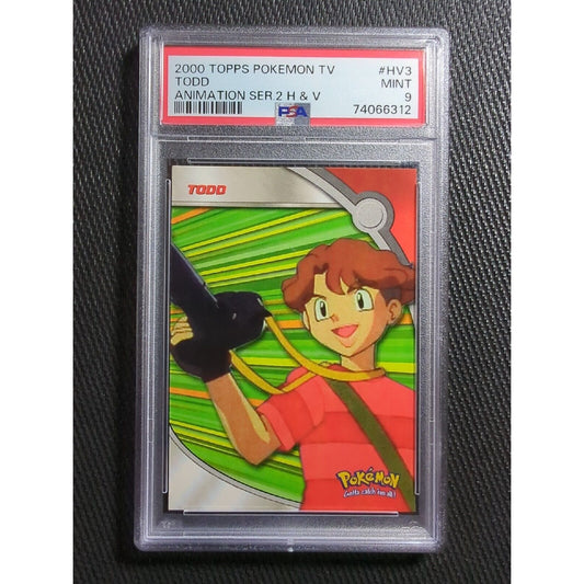 PSA 9 HV3 Todd - Heroes and Villains - Topps TV Animation - Pokemon