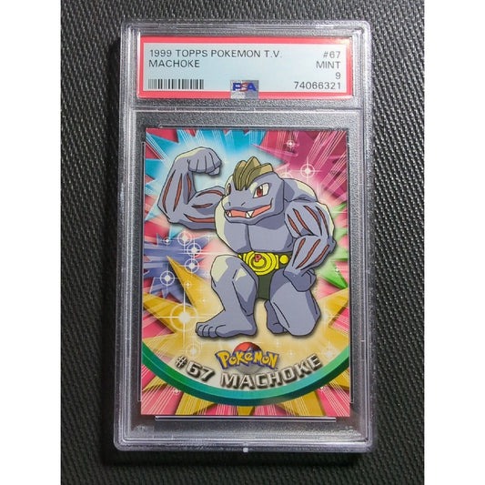 PSA 9 #67 Machoke - Topps TV Animation - Pokemon - WTP Golem