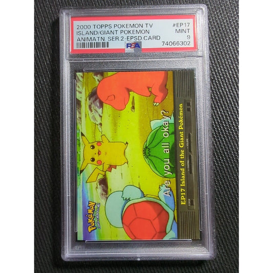 PSA 9 EP17 Island of the Giant Pokemon - 2000 Topps TV Animation - Pokemon