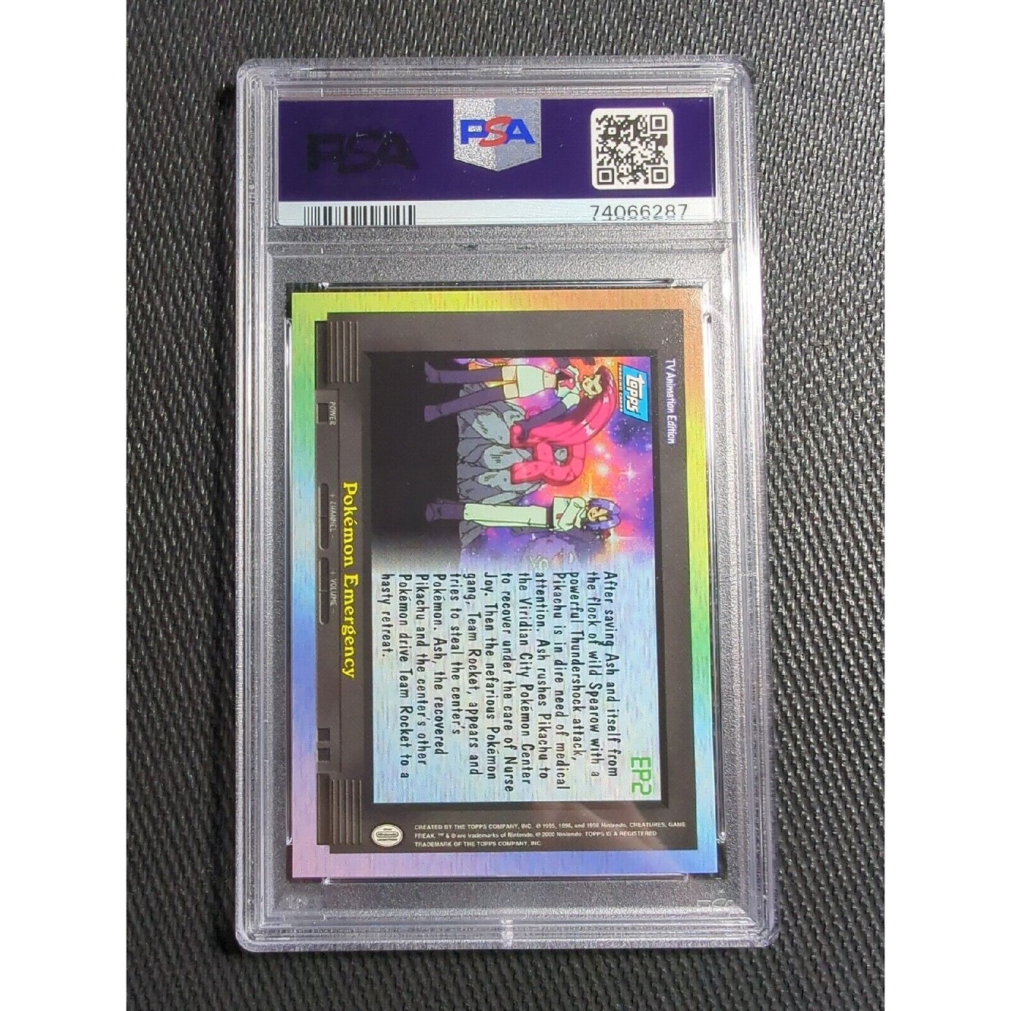 PSA 10 EP2 Pokemon Emergency - Topps TV Animation - Pokemon - Pikachu - POP 11