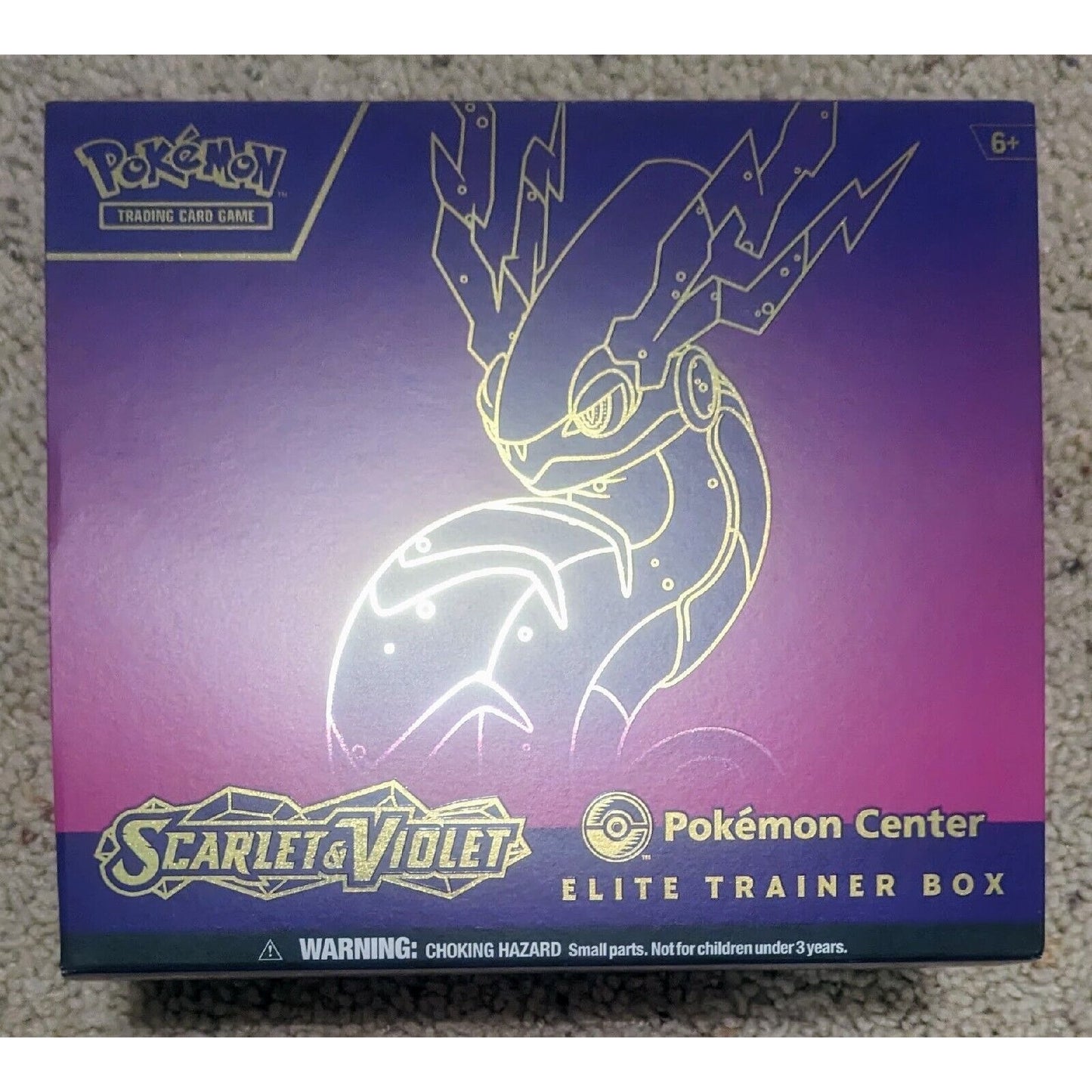 EMPTY Pokemon Center Scarlet and Violet Elite Trainer Box Miraidon Purple