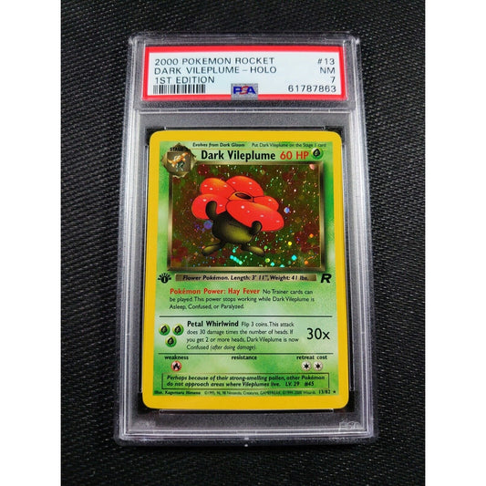 PSA 7 - Dark Vileplume 13/82 - Holo - 1st Edition Team Rocket - Pokemon