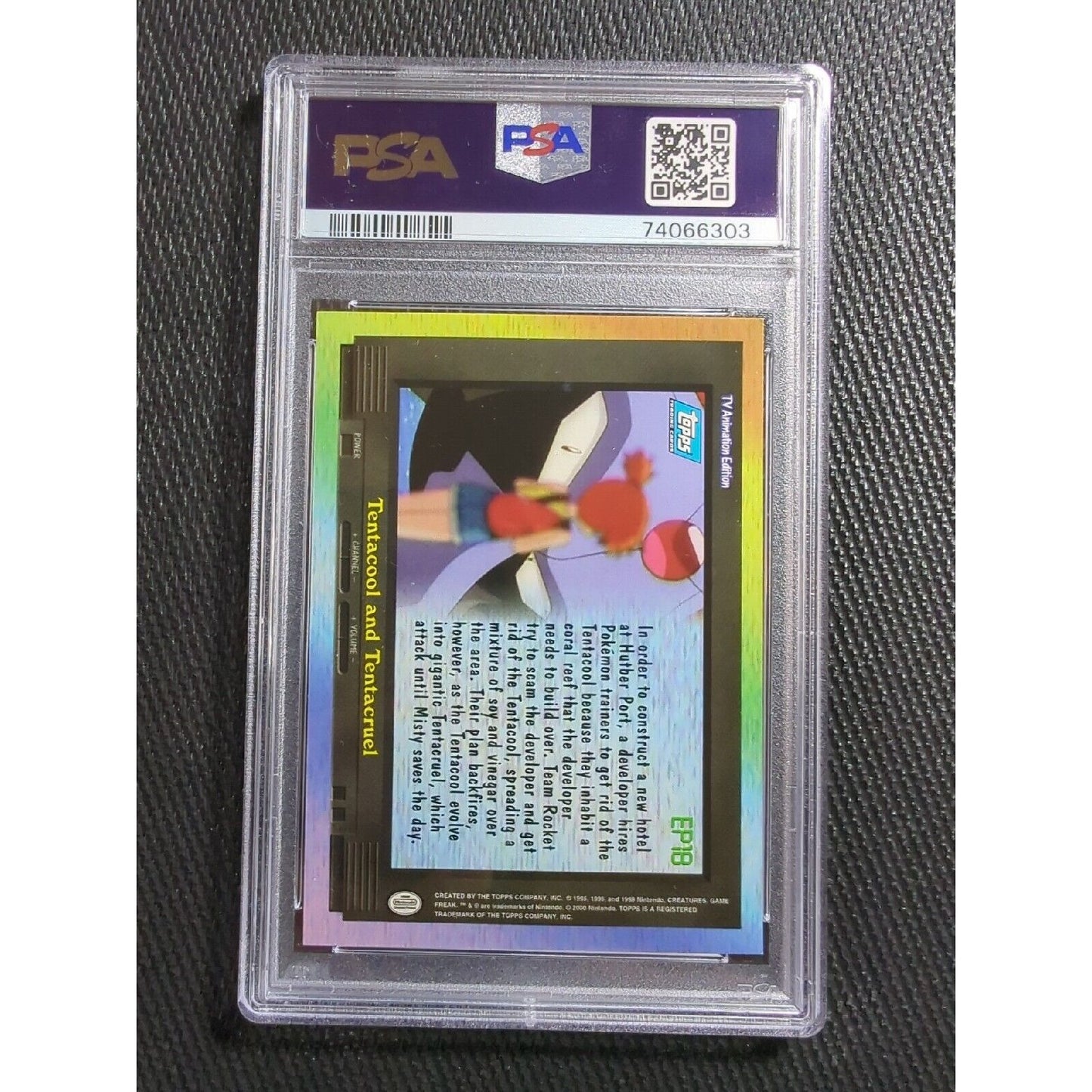 PSA 9 EP18 Tentacool and Tentacruel - 2000 Topps TV Animation - Pokemon