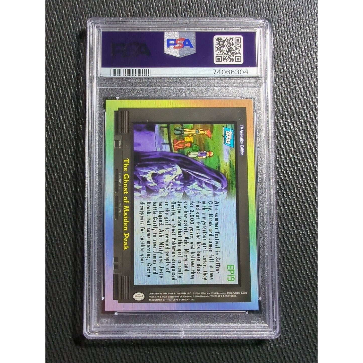 PSA 7 EP 19 Ghost of Maiden Peak - 2000 Topps TV Animation - Pokemon - Gastly