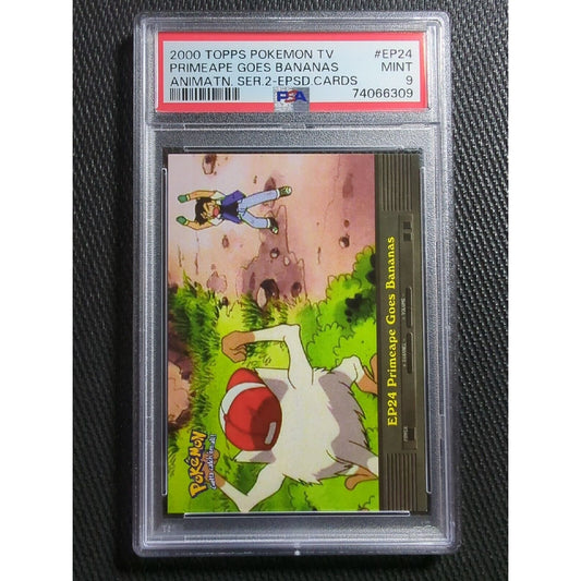 PSA 9 EP24 Primeape Goes Bananas - 2000 Topps TV Animation - Pokemon